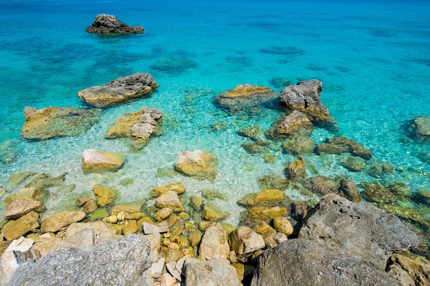 Ionnian sea on the west cost of Lefkada