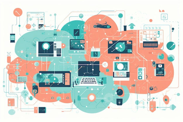 IoT communication protocols illustration