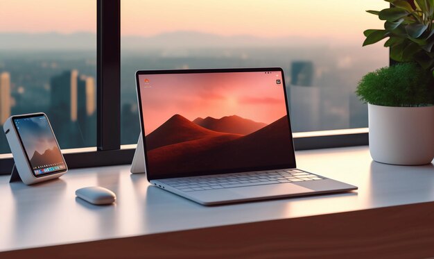 An iPad Pro mockup on a desk