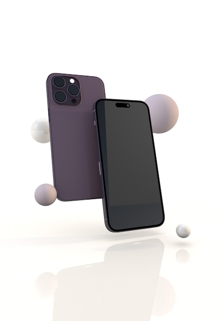 IPhone 14 プロマックス フローティング モダン コンセプト 3 d レンダリング