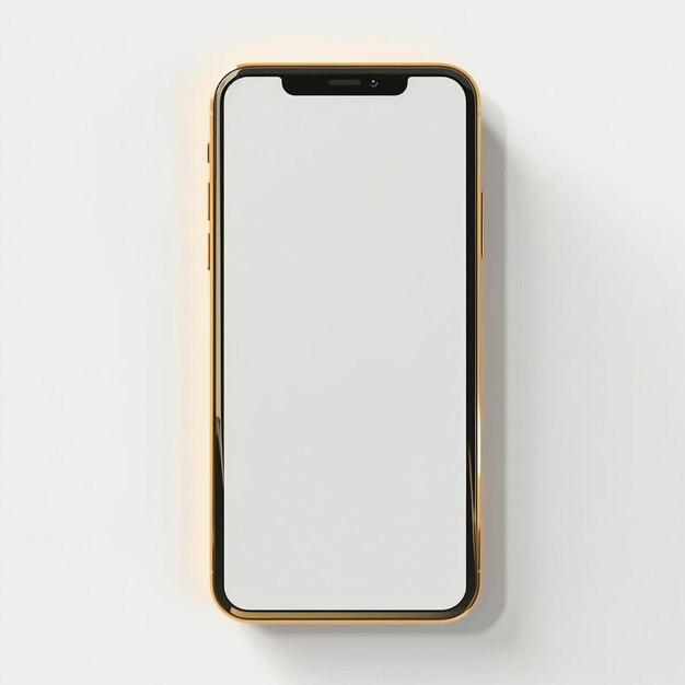 Photo iphone frame with blank white display