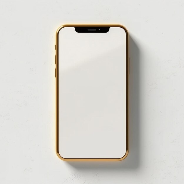 iPhone frame with blank white display