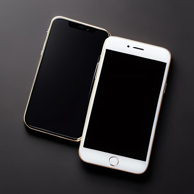 Photo iphone perspective view mockupempty smartphone phone isolated mockup