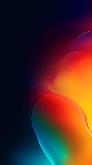 Premium AI Image | Iphone wallpaper with a colorful background and a ...