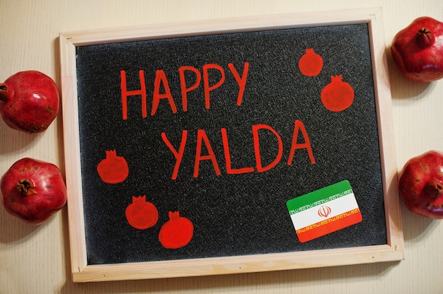 Iraanse Happy Yalda-avond met granaatappels