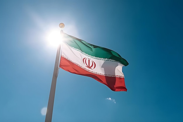 이란 (이란은 페르시아라고도 불리며 공식적으로 이란 이슬람 공화국이라고도 불린다) 국기