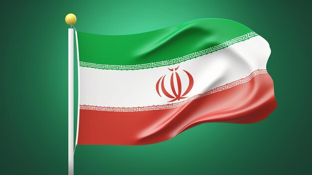 Iran flag state symbol isolated on background national banner Generative Ai