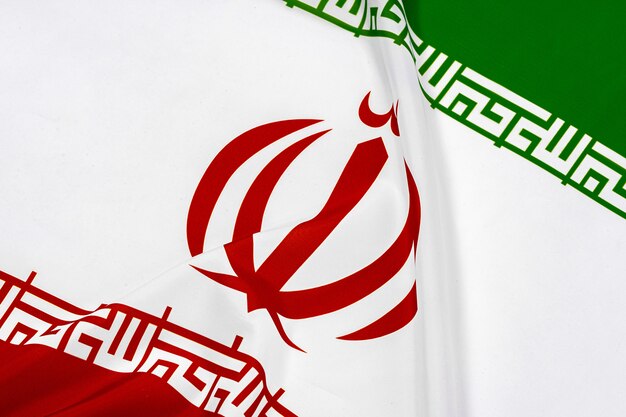 Iran flag on white