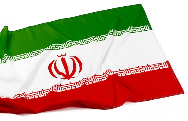 Iran flag on white