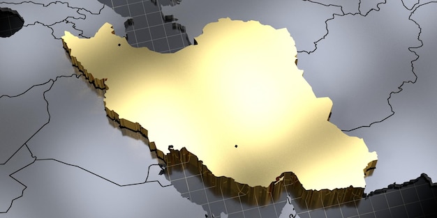 Iran land vorm 3D illustratie