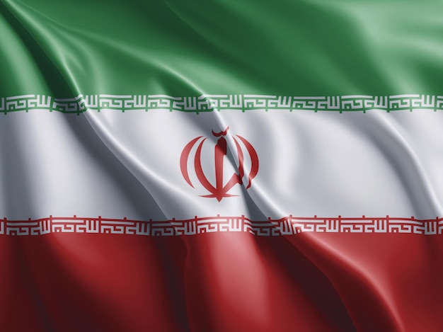 Iran vlag zweven en zwaaien