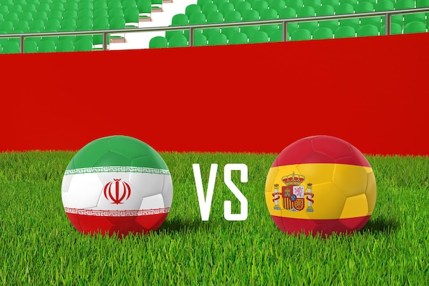 Iran VS Spain In Stadium