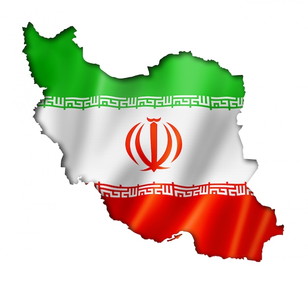 Iranian flag map