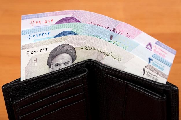 Iranian money in the black wallet