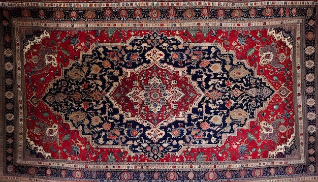 Iranian Persian Kashan Qom Kerman Yazd Esfahan Handmade Red Carpet Vintage Old Art Image Upside view