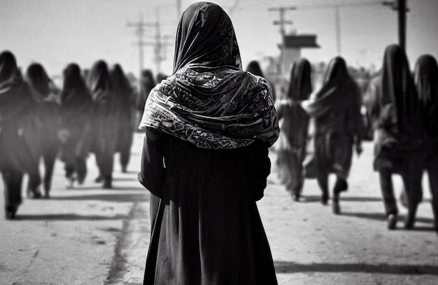 抗議するイランの女性