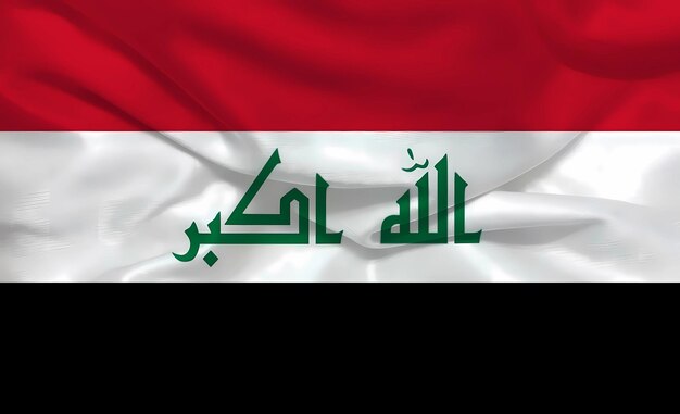 Флаг Ирака на фоне 3D
