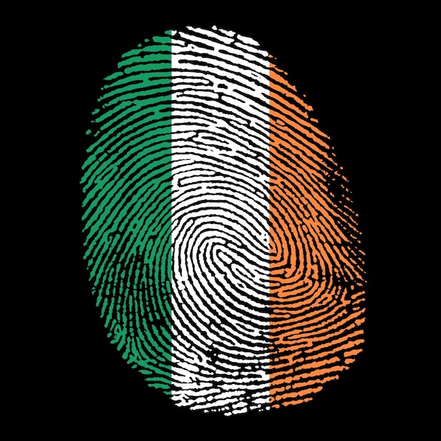 ireland_flag on finger imprint