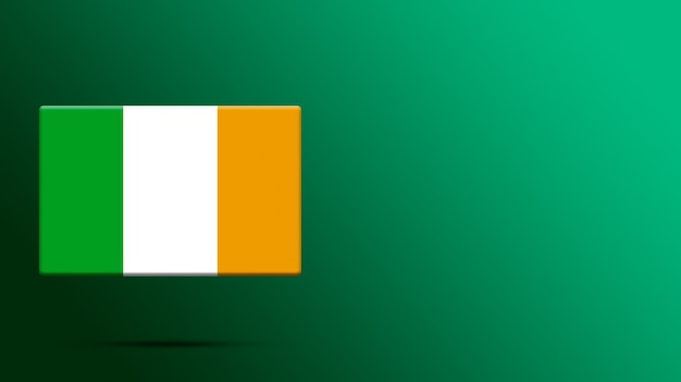 Ireland flag on realistic platform