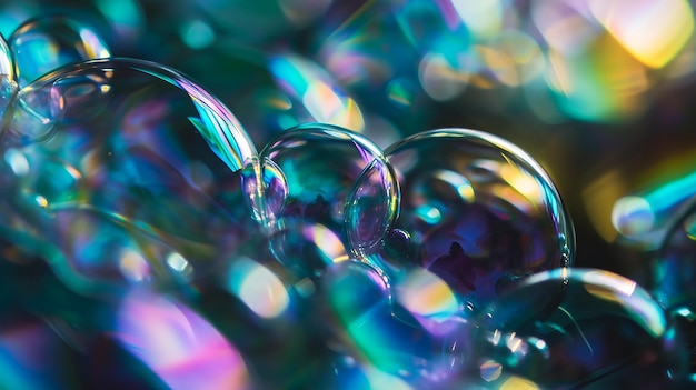 Photo iridescence in the world of digital bubbles