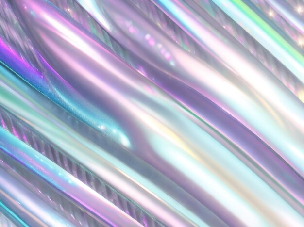 Foto iridescent allure holographic chrome foil d'argento senza cuciture