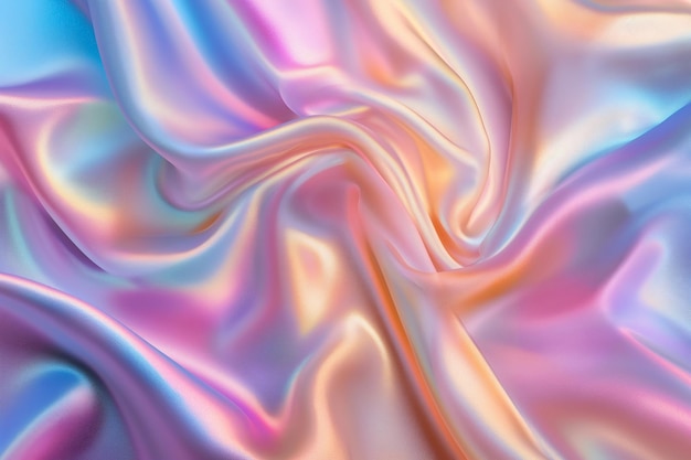 Фото Фон из радужной ткани блестящая перламутровая ткань ярко многоцветная
