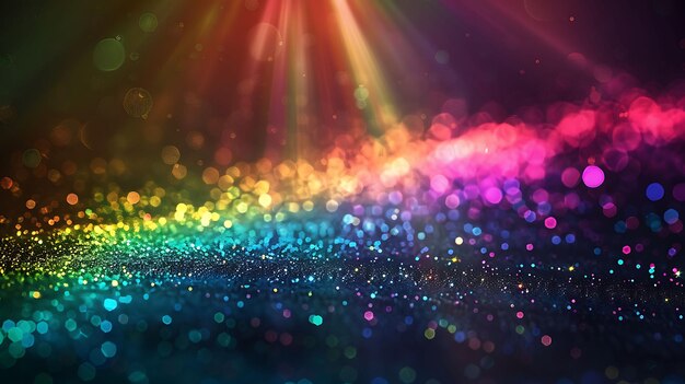 Iridescent Light Flares With Opalescent Flares and Rainbow C Glowing Texture Y2K Collage Light Art