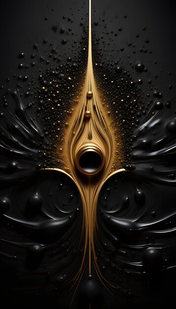 Premium AI Image | Iridescent liquid metal abstract background