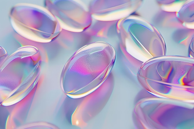 Photo iridescent pills