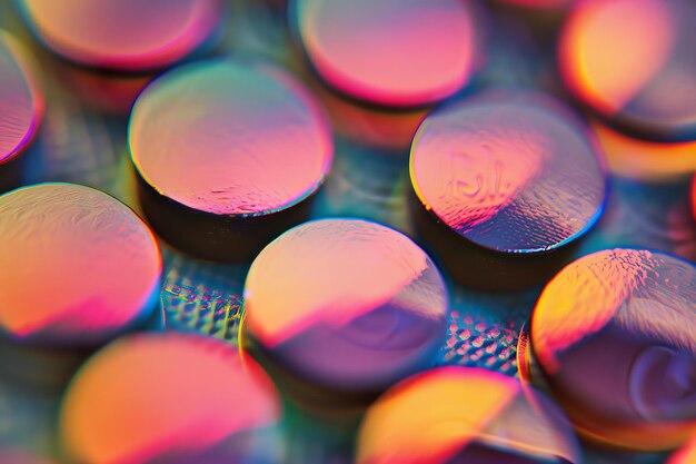 Photo iridescent pills