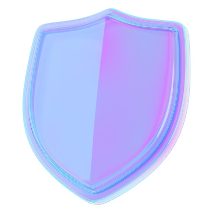 Иридесцентный щит png 3D элемент прозрачный фон