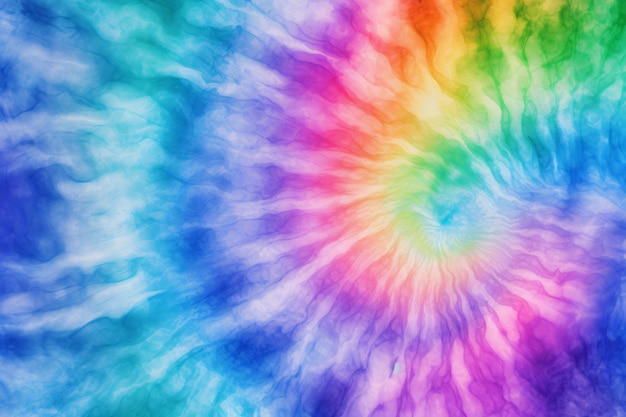 Foto iridescent spiral tie dye texture achtergrond spiraal tie dye achtergrond tie dye texture tie dye background tie dye patroon ai generatief