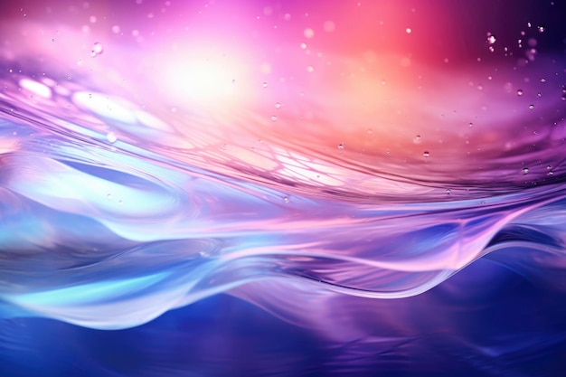 Iridescent water splash flowing art for background wallpaper decoration