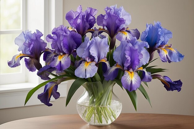 Photo iris bouquet brilliance