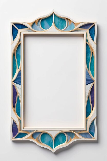 Iris Illusion Inlay blank Frame Mockup with white empty space for placing your design