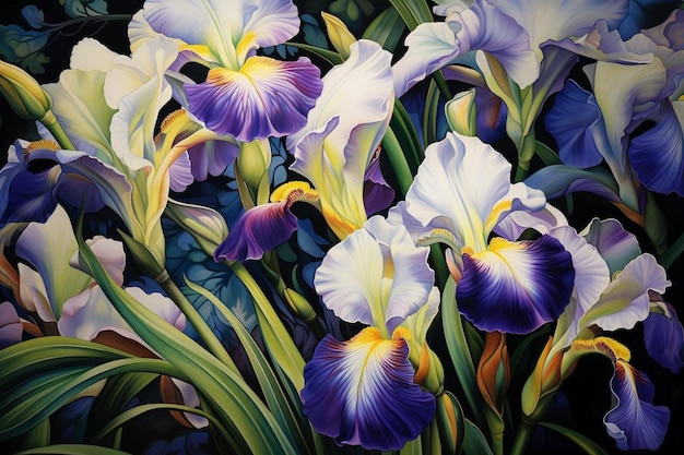 Photo iris tapestry of serenity