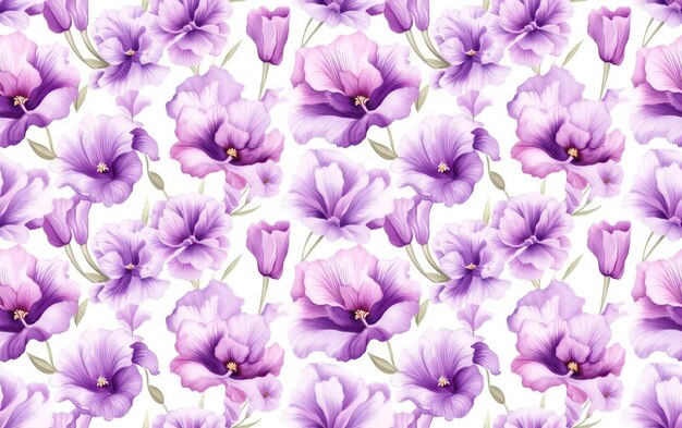 Iris Watercolor Seamless Pattern Background