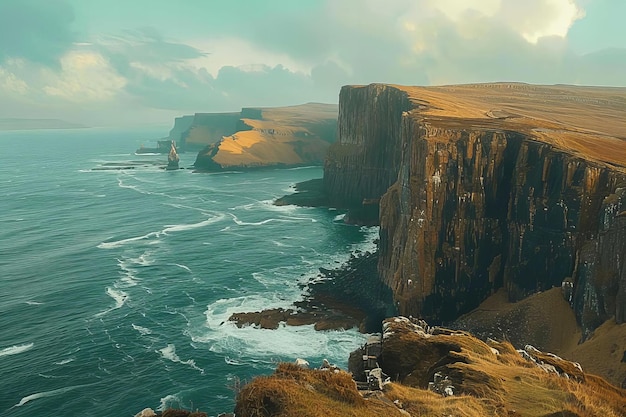 Фото Ирландские скалы в солнечный день