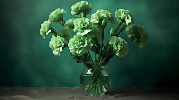 The irish enjoy green carnations in march Generative ai