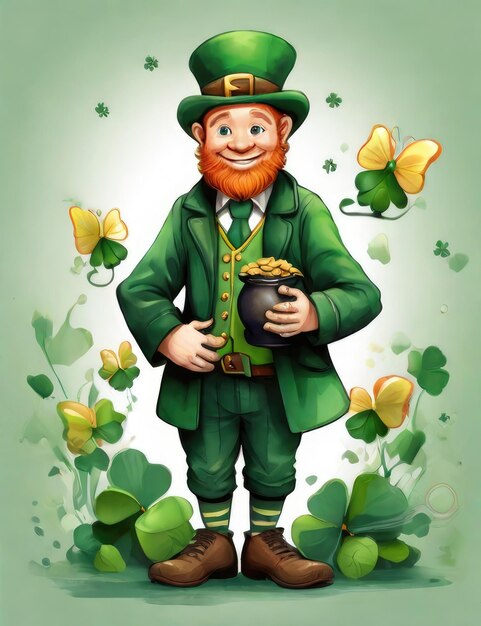 Irish Saint Patrick illustration cartoon design