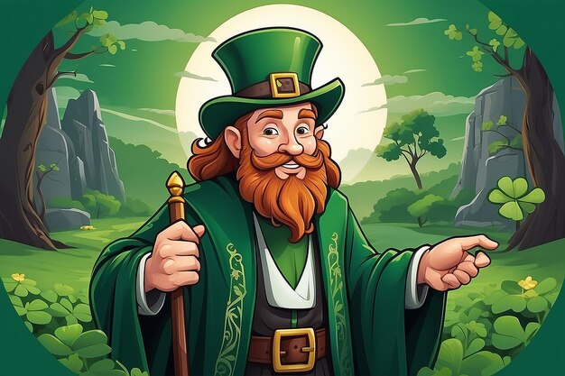 Irish Saint Patrick illustration cartoon design