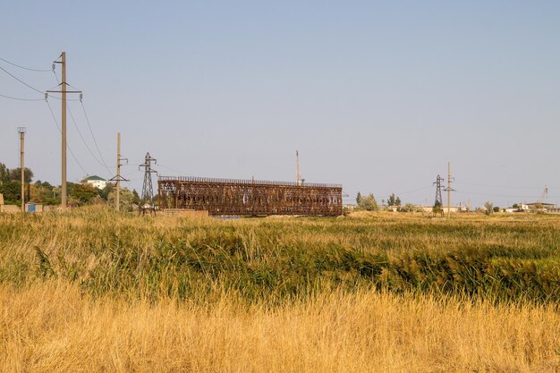 Genichesk町ウクライナの鉄橋