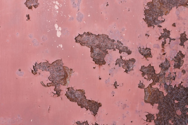 Iron colored and rusty texture Shabby metal surface in full screen