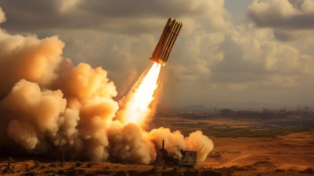 Photo the iron dome ready to shoot in the war