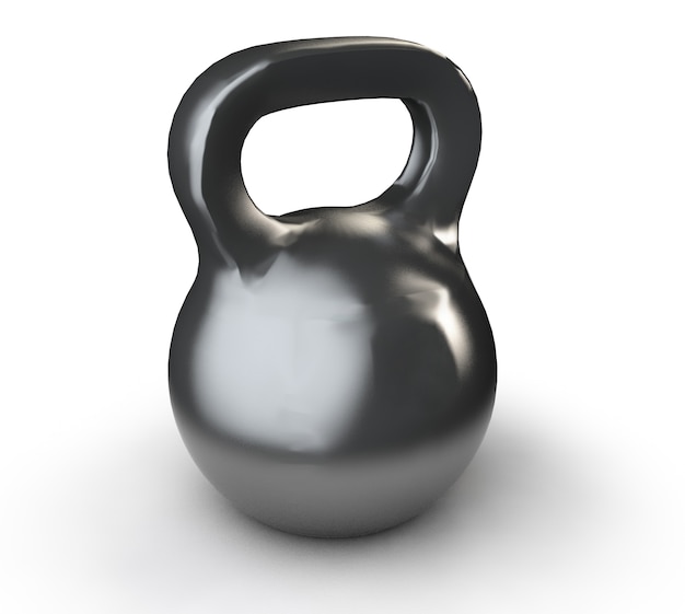 Iron Dumbbell Isolated on white background. Sport and Recreation Concept. 3d render