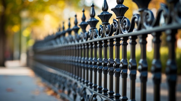 iron fence of the building