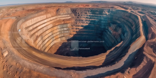 Iron ore mine large open pit mining