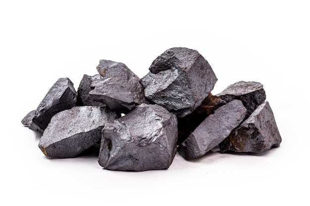 Iron ore used in the metallurgical industry and civil construction, concept of mineral extraction