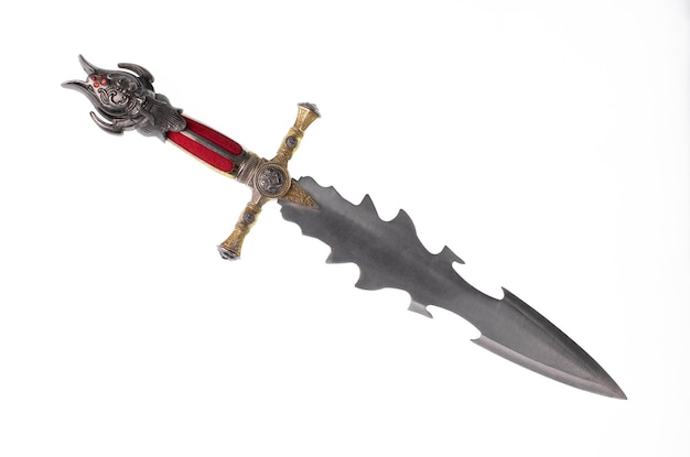 iron short sword isolated on white background