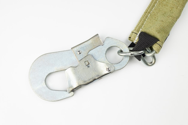 iron snap hook for industrial use on white